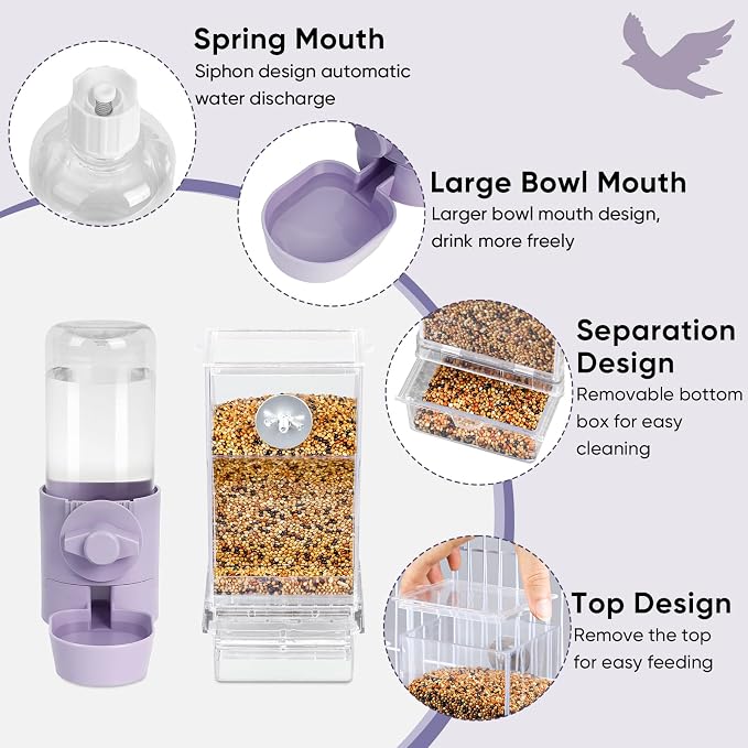 No Mess Bird Feeder Water Dispenser Set, Bird Feeder - Image 5