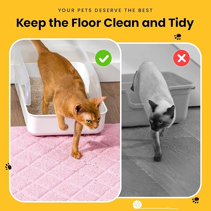 Cat Litter Mat Litter Trapping Mat, Less Waste Cat Litter Box Mat - Image 4