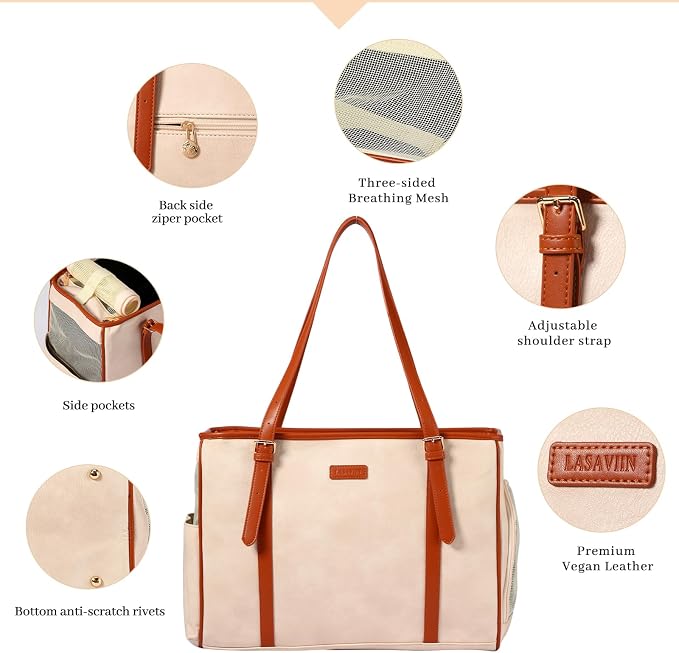 Fashion Dog Purse Pet Carrier Leather Bag - Image 4