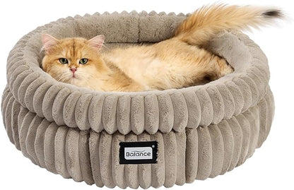 BALANCE Cat Bed Kitten Bed, Washable Round Cat Beds by BalancePet
