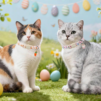 2 Pack Easter Cat Collars, DOGWONG Cute Breakaway Kitty Collars, Easter Kitten - Image 6