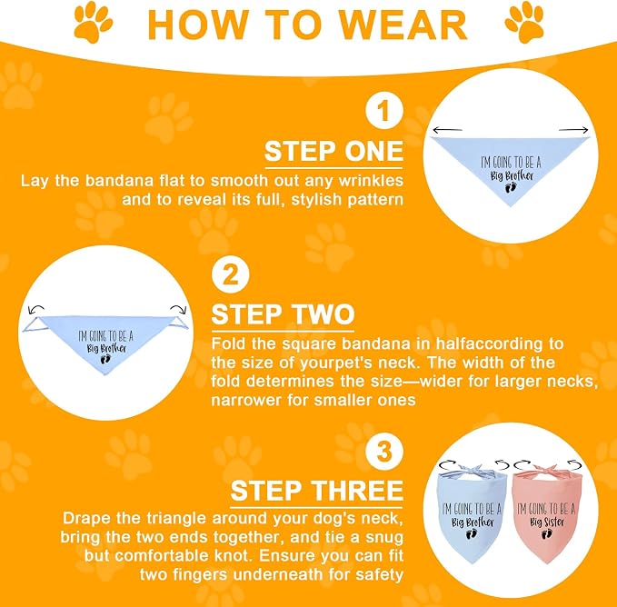 2 Pack Dog Bandana Pregnancy Announcement, I'm Going to Be a Big Brother Gender - Image 4