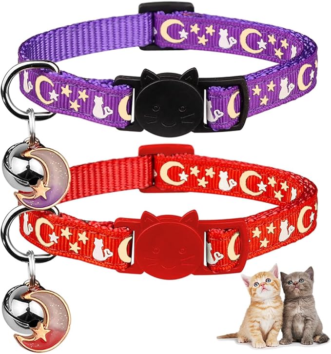 2PCS Breakaway Cat Collars by Baeuppit
