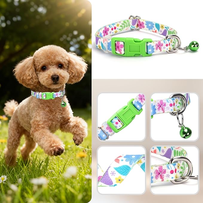 Puppy Collar with Bell，Nylon - Image 2