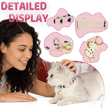 Elegant little tail 2 Pack Cat Collar- Valentines Cat Collars Breakaway - Image 3