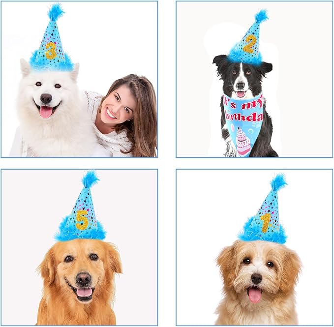 Dog Birthday Party Supplies, Adjustable Dog Bandana Set - Image 8