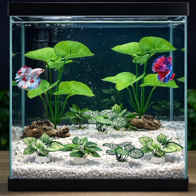 10-Pack Betta Fish Tank Decorations Silk Aquarium Plants - Image 5