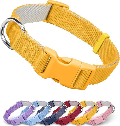 Dynmeow Soft and Breathable Cotton Dog Collar, Durable Adjustable Pet Collar by Dynmeow