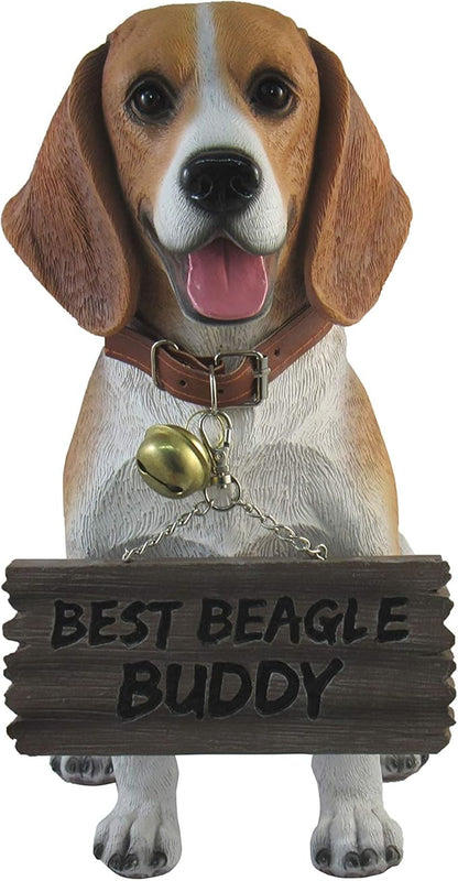 DWK Front Porch Dog Outdoor Welcome Sign Decorative Statue | Cute Dog Welcome by DWK
