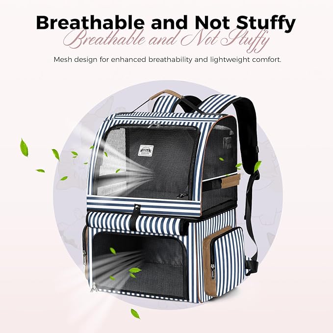 Lekebobor Double Cat Backpack Carrier - Image 4