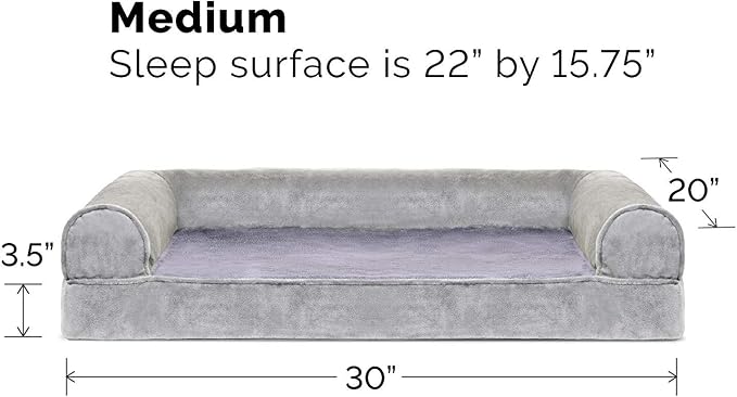 Furhaven Orthopedic Dog Bed for Medium/Small Dogs w/ Removable Bolsters & - Image 6