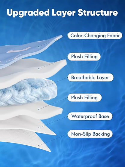 Rywell Dog Cooling Mat 2.0, Ocean Blue, Long-Lasting Cool - Image 4
