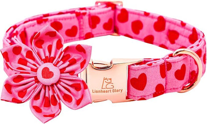 Lionheart glory Valentine's Day Dog Collar by LionheartGlory
