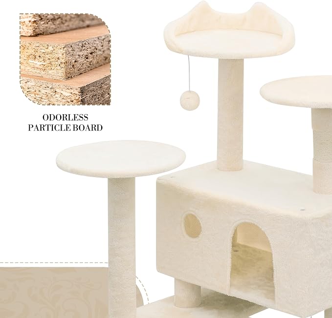 Athena Collection Cat Tree, 70 Inch Cat Tree Tower - Image 4