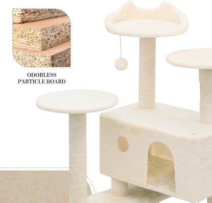 Athena Collection Cat Tree, 70 Inch Cat Tree Tower - Image 4