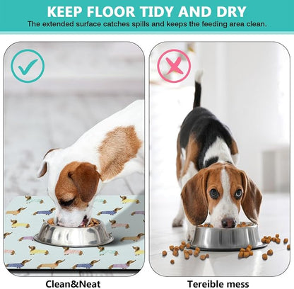 Dachshund Dog Food & Water Mat, Pet Feeding Mat - Image 4