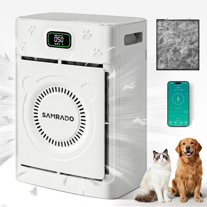 Pet Air Purifier for Home Large Room 2500 Ft² by Samrado