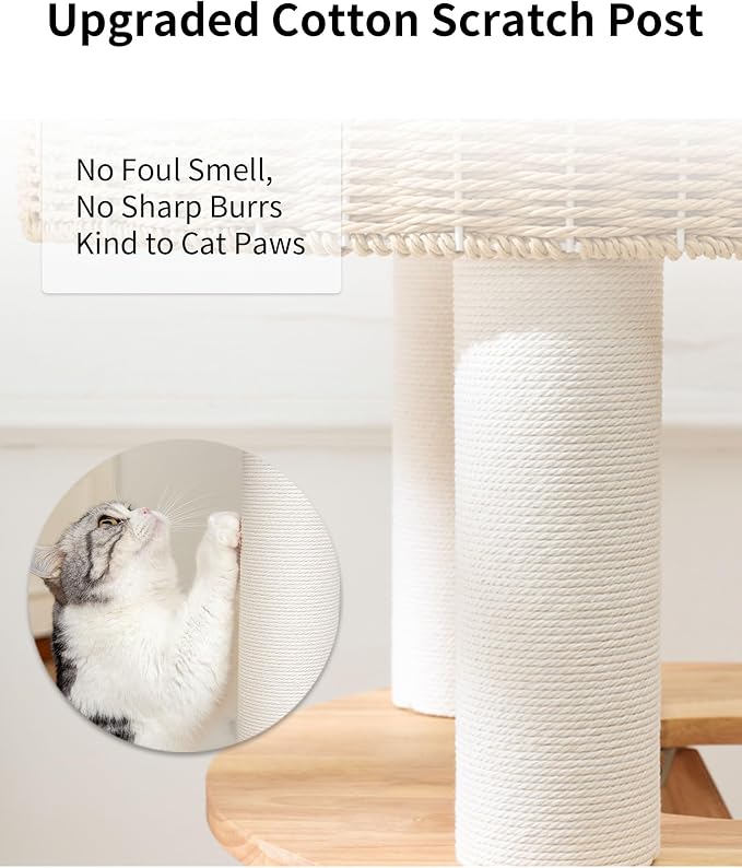 Wood Cat Tree for Large Cats, Modern Cat Tree Tower - Image 8