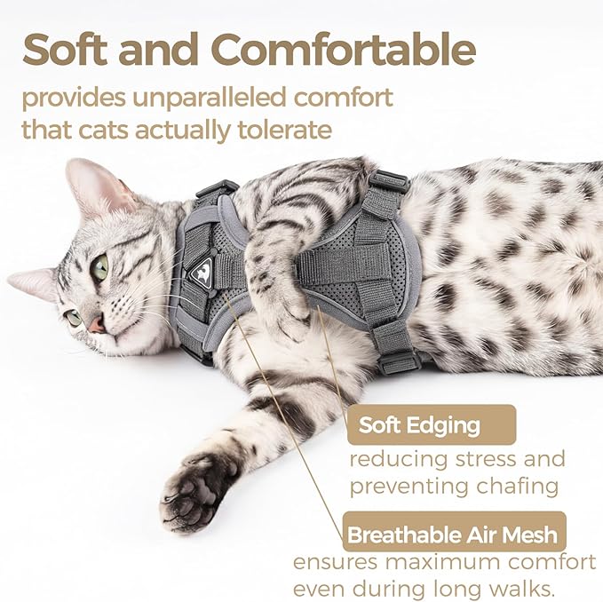 Cat Harness and Leash Set Escape Proof Tactical Extra Large Kitten Harness - Image 7
