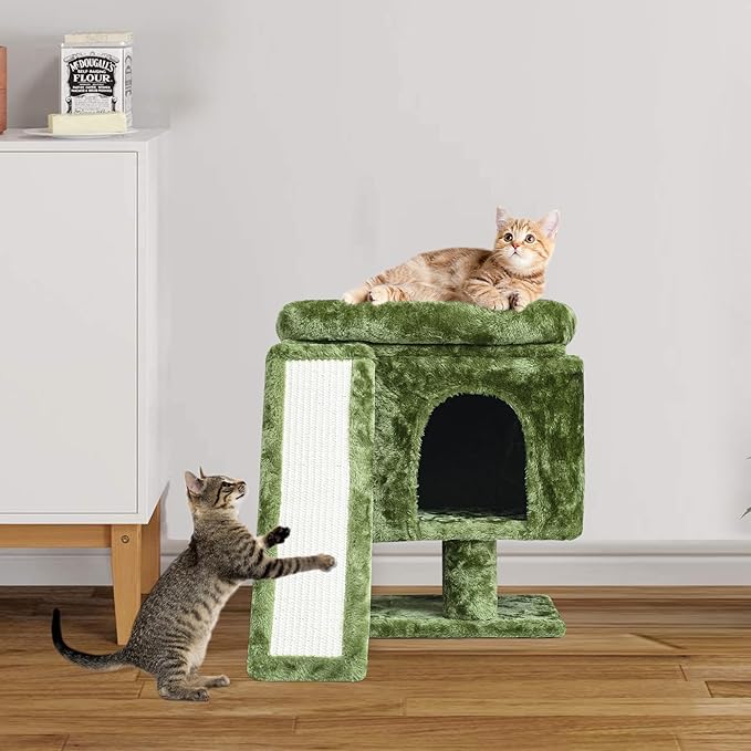 YANDLVY Small Cat Tower for Cats, Cute Cat Tree for Indoor Cats, Kittens Condo - Image 3
