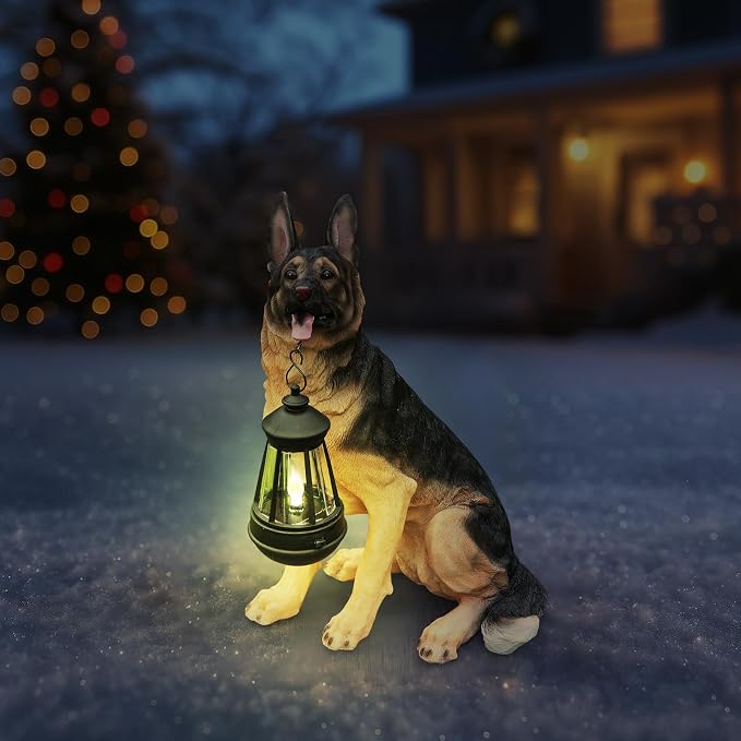 German Shepherd Statue Outdoor Decorations – Dog Statues Outdoor Sitting German - Image 5