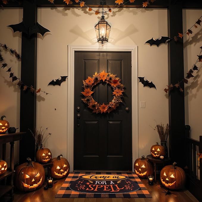 Tinideya 2 Pcs Halloween Door Mat Come in - Image 7