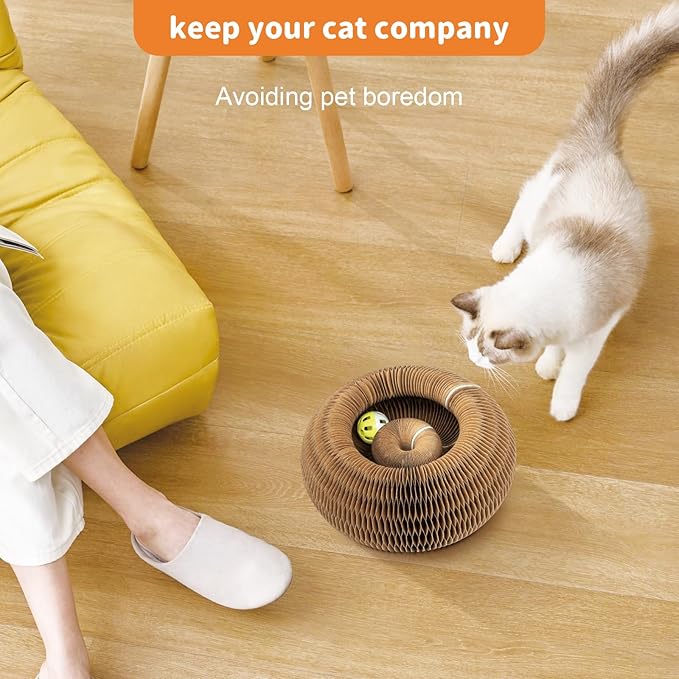 Collapsible Cats Cardboard Scratcher, Interactive Cat Toys - Image 7