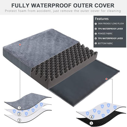 MIHIKK Waterproof Dog Beds for Small Dogs Orthopedic Dog Beds for Crate - Image 3