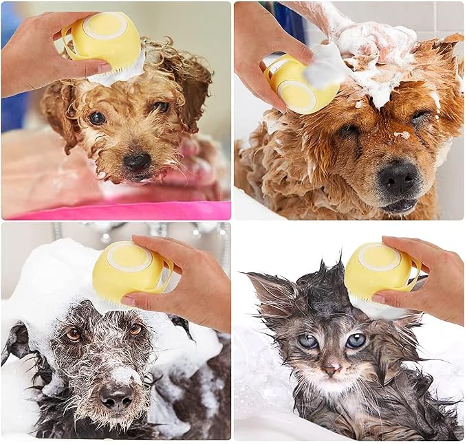 Pet Bath Massage Brush Puppy Dog Cat Grooming Cleaning Soft - Image 7