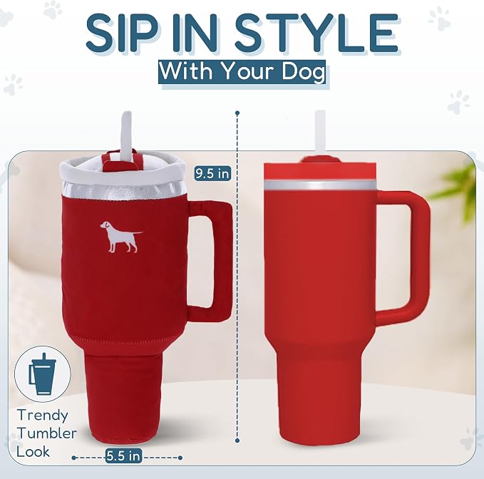 Pup Cup Tumbler Dog Toy – Cute Girl Dog Toy, Valentines & Birthday Gift - Image 4