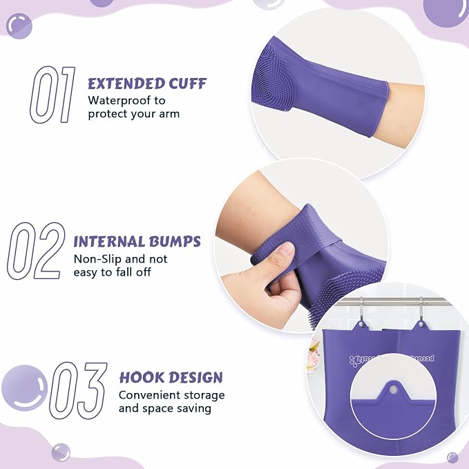 Pecute Pet Grooming Gloves, Heat Resistant, Silicone Bathing and Massaging - Image 7