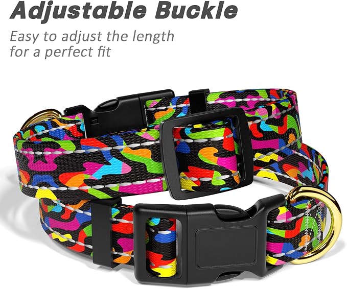 Reflective Dog Collar for Extra Small Dogs, Cute Boho Adjustable Heavy-Duty - Image 6