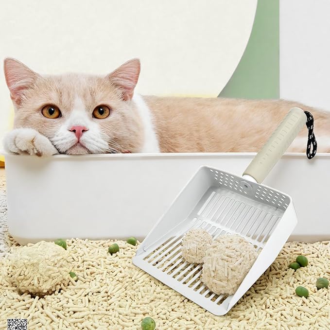 Metal Cat Litter Scooper with Holder, Stainless Steel Metal Litter Scoop - Image 7