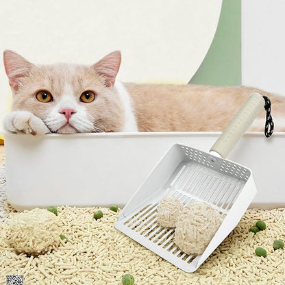Metal Cat Litter Scooper with Holder, Stainless Steel Metal Litter Scoop - Image 7