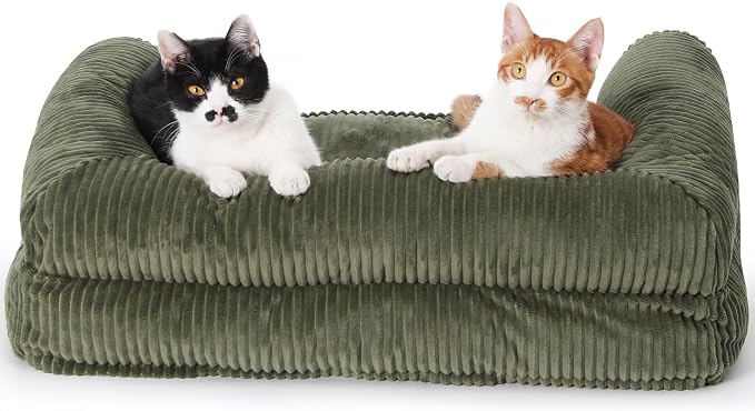 FUKUMARU Dog Couch Bed, Corduroy Cozy Cat Bed - Image 9