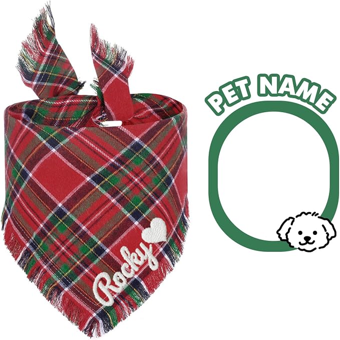 Personalized Dog Gifts with Embroidered Name Custom Dog & Cat Bandana - Image 9