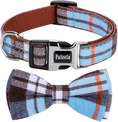 Faleela Soft &Comfy Bowtie Dog Collar, Detachable and Adjustable Bow Tie Collar by Faleela
