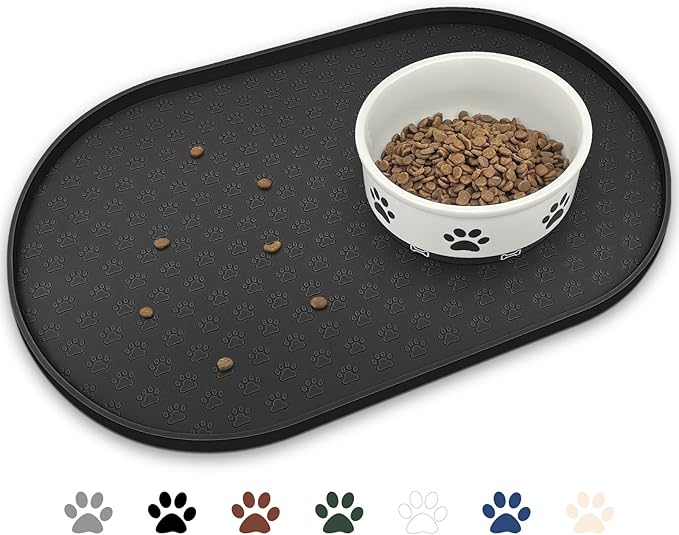 KPWACD Pet Feeding Mat for Dogs and Cats, Silicone Dog Placemat Non-Slip by KPWACD