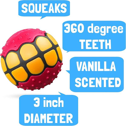 Dog Balls Toys - Squeaky Fetch Rubber Funny Ball Gifts - Image 2