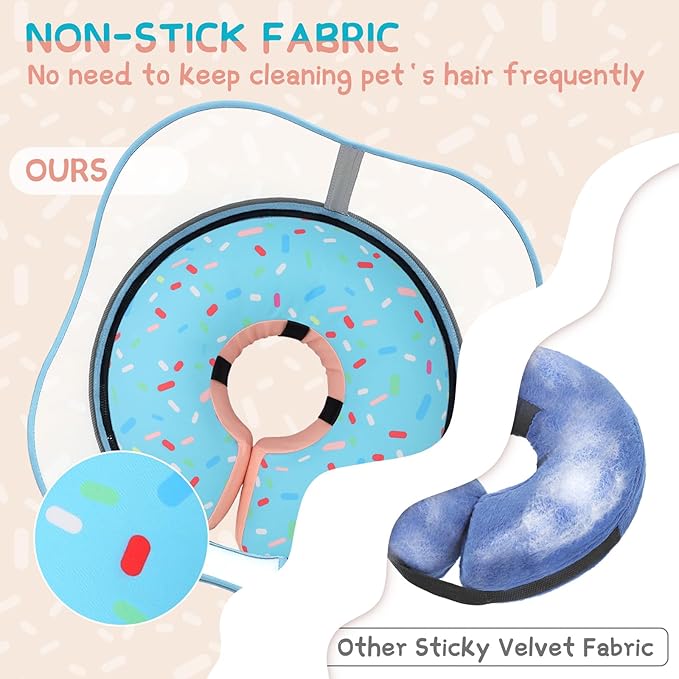 Supet Raised Inflatable Dog Cone Collar to Stop Licking, Soft Dog Cone - Image 4
