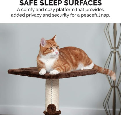 Furhaven 22.5" Tall Cat Tree for Indoor Cats, Ft. Sisal Scratching Post - Image 6