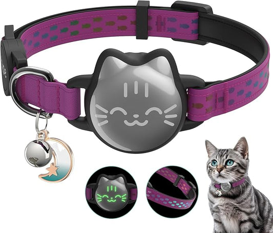 Waterproof Airtag Cat Collar, Breakaway Cat Airtag Collar by typecase
