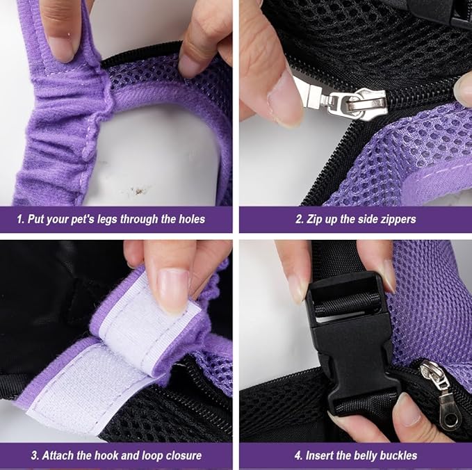 FEimaX Dog Carrier Backpack Pet Legs Out Front Cat Travel Bag, Adjustable Puppy - Image 5