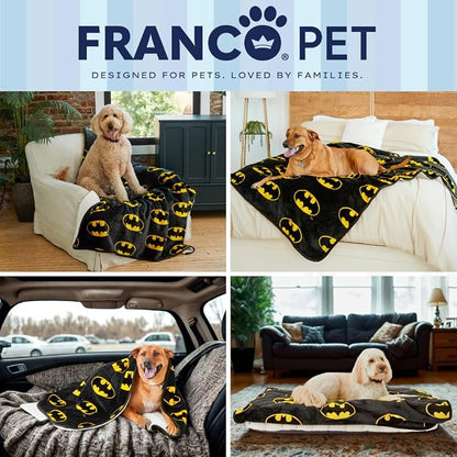 Franco Pet Batman DC Comics Bat Shield Logo XL Oversized Super Soft Cozy - Image 7