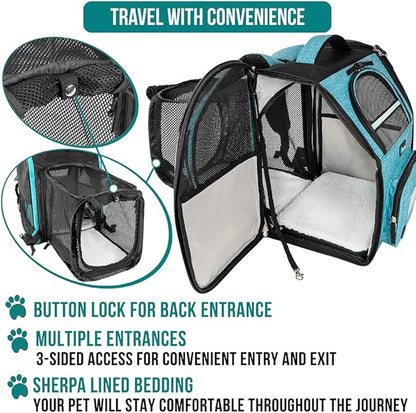 PetAmi Dog Cat Backpack Carrier, Expandable Pet Carrier Backpack - Image 4