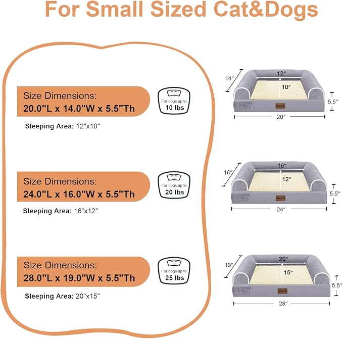 Small Dog Bed Orthopedic Washable: Beds Bolster Small Sized Dogs Bed Egg Crate - Image 6