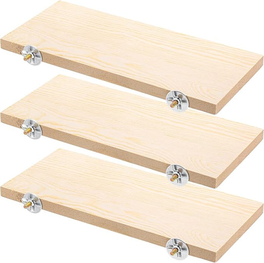 Okllen 3 Pack Bird Perch Stand, Parrot Wood Platform, Natural Wooden Perch Toys by Okllen