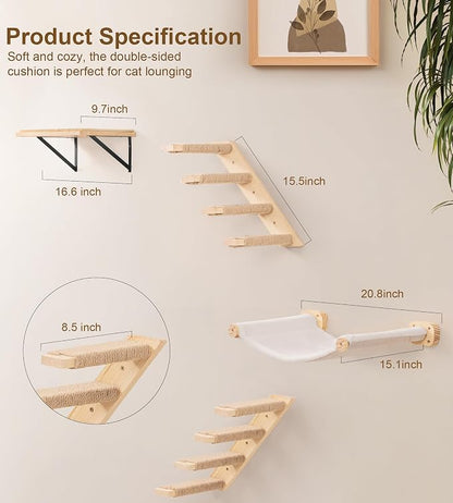 Cat Wall Hammock Set of 3, Wall Shelves - Image 8