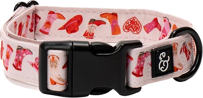 Lucy & Co. Howdy Honey Adjustable Dog Collar- Cute Designer Pet Collar by LucyCo