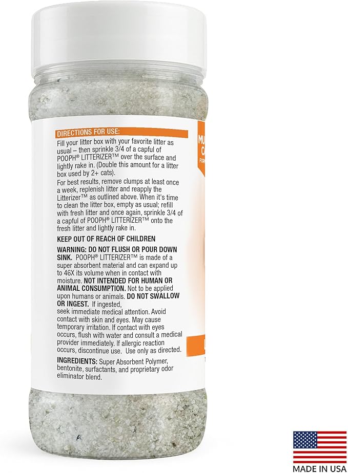 POOPH® LITTERIZER® – 16oz Bottle – Absorbs 46x Weight in Wetness & Odor – Keeps - Image 2